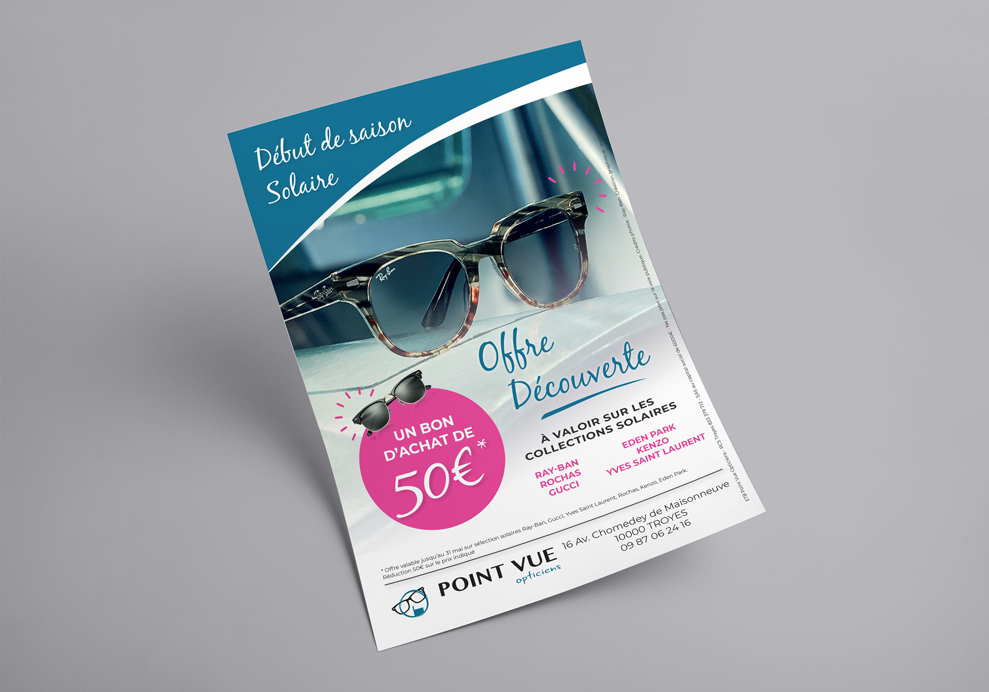 Dépliant & flyer Point Vue Graphisme & Motion design Troyes Paris