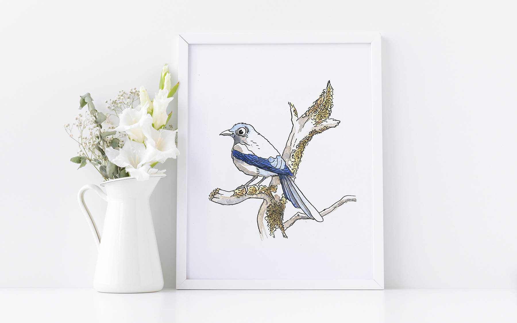 mockup_pie_LD illustration oiseau aquarelle