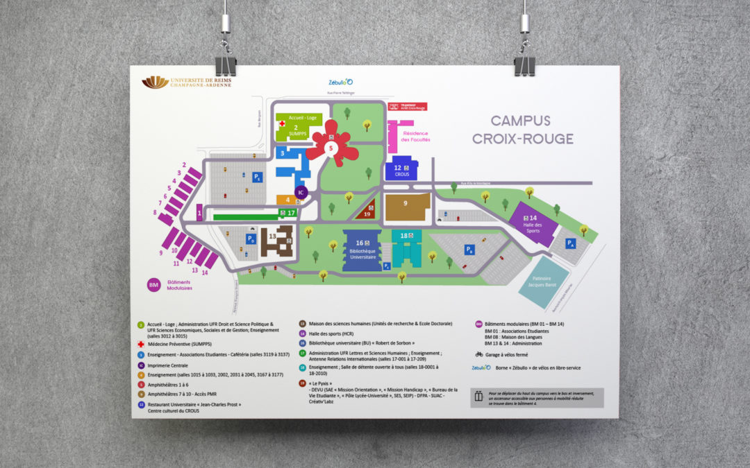Plan du campus Croix-rouge – Université de Reims