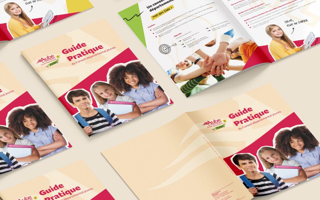 Identité visuelle et supports de communication Conseil Départemental Jeunes