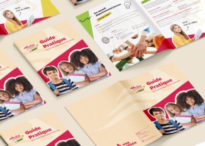 Identité visuelle et supports de communication Conseil Départemental Jeunes