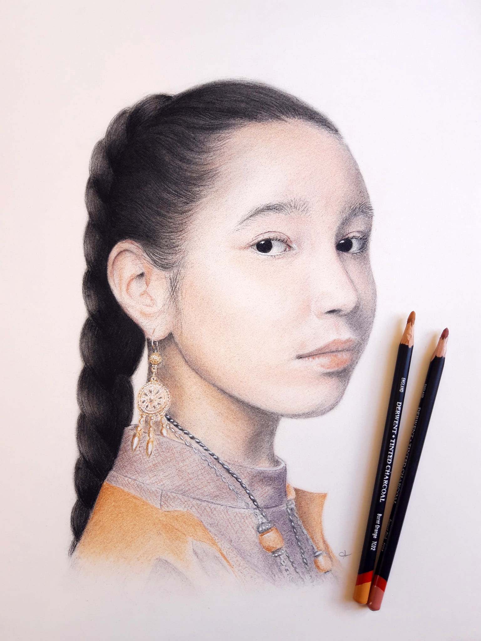 2022_fille à la natte